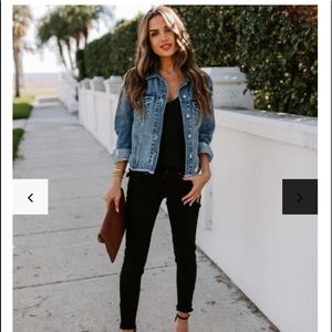 NEW Vici Night Rider Distressed Denim Jacket